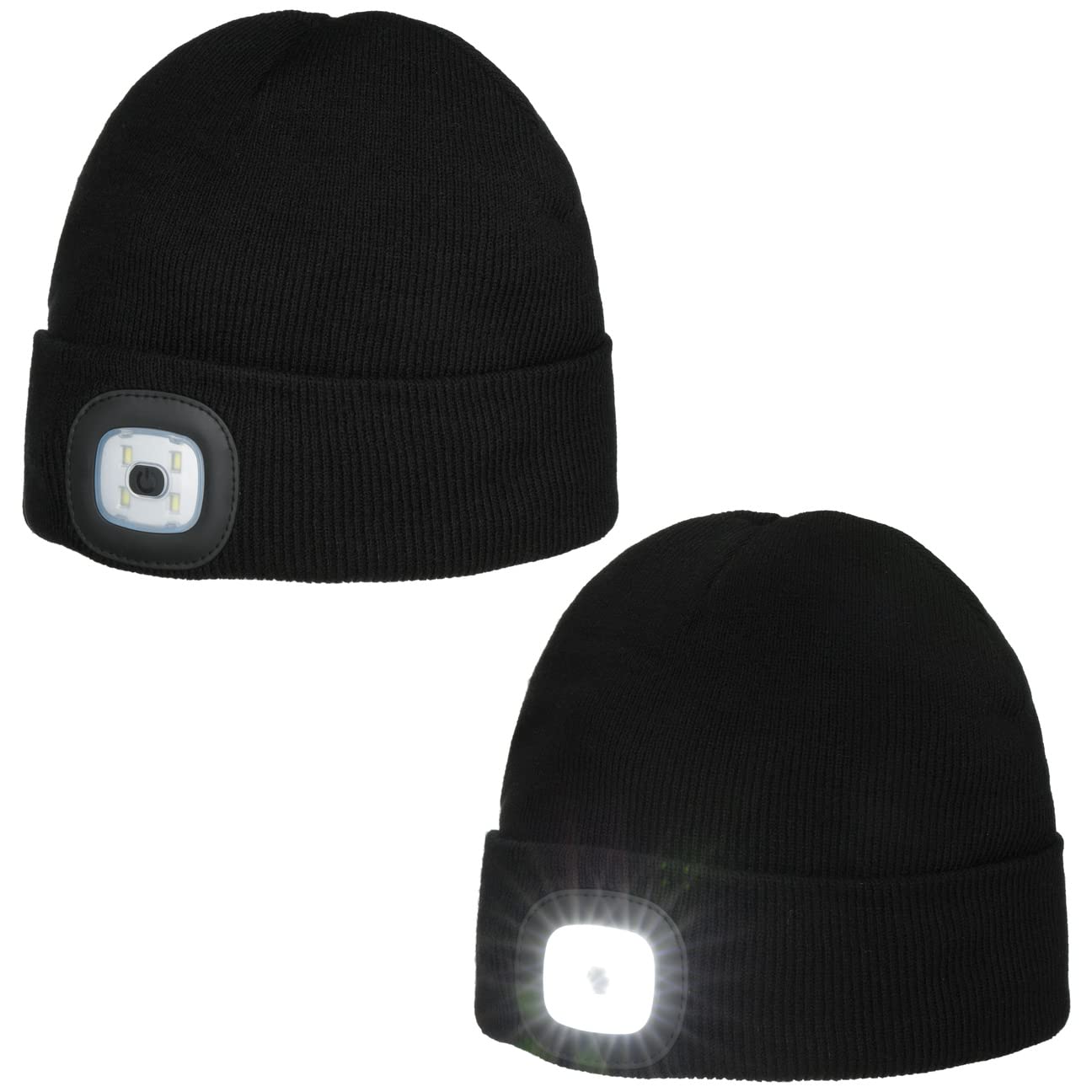 CHILLOUTS Unisex_Child ChillLight Beanie Hat, 10 Black, One Size Fits All