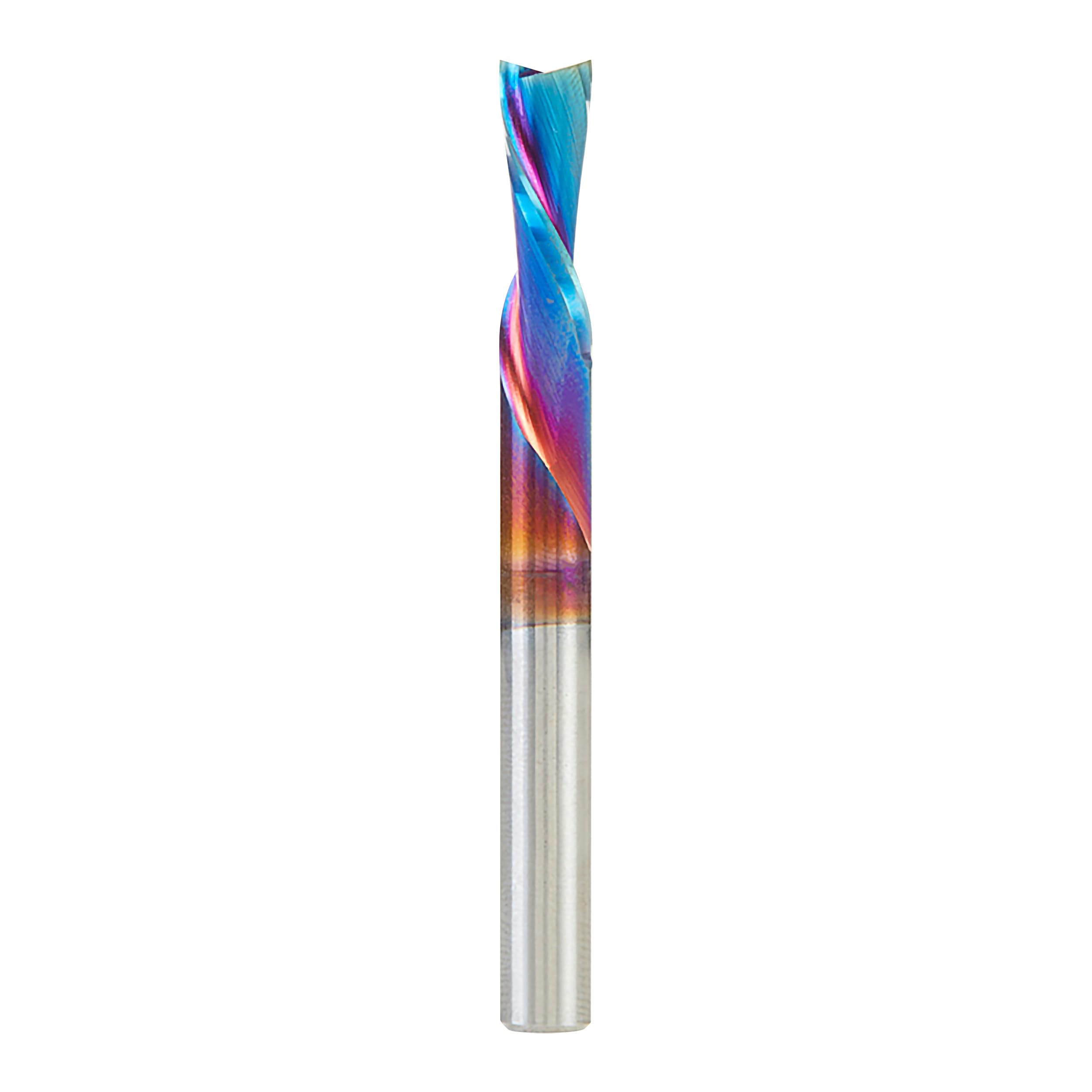 Amana Tool - 46202-K Solid Carbide Spiral Plunge Router Bit Down Cut 1/4 Dia x 3/4 x 1/4 Inch Shank, Spektra Extreme Tool Life Coated