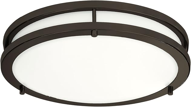Lb72121 Led Flush Mount Ceiling Light 12 Inch 15w 150w Equivalent Dimmable 1200lm 4000k Cool White Oil Rubbed Bronze Round Lighting Fixture For Kitchen Hallway Bathroom Stairwell Amazon Com
