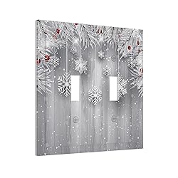 Winter Snowflake 2 Gang Light Switch Plate Cover