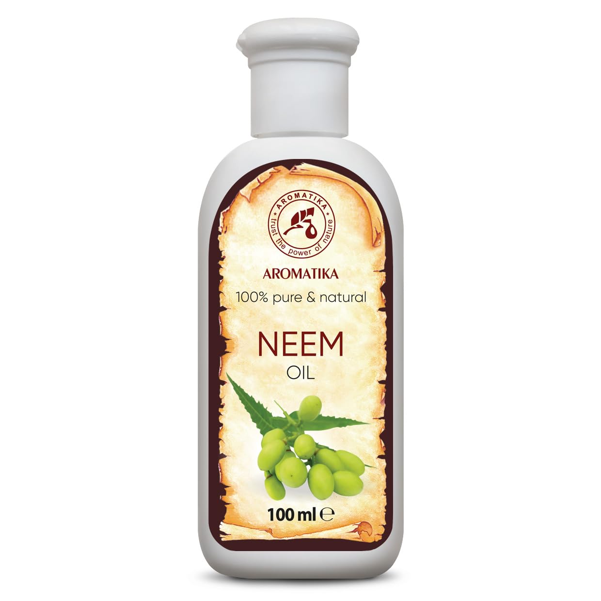 Neem Oil 100ml - Cold Pressed Niem Oil - 100% Pure and Natural - Azadirachta Seed Oil - Intensive Care for Face - Body - Hair - Body Care Oil Neem