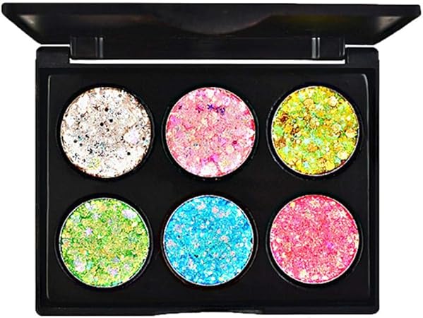 Amazon Cuticate アイシャドウ キラキラ メイクパレット プロ用 アイメイク アイズパレットクリスマス ハロウィン用 6色 01 Cuticate アイシャドウ 通販