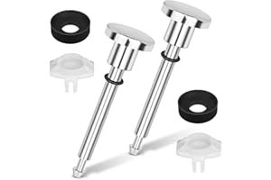 LEETAT 2 Set Universal Tub Spout Diverter Repair Kit, Bathroom Shower Bathtub Leaky Faucet Repair Replacement Parts, Includes 2*Diverter Valve Stems, 2*Gates and 2*Cup Seals (Chrome)