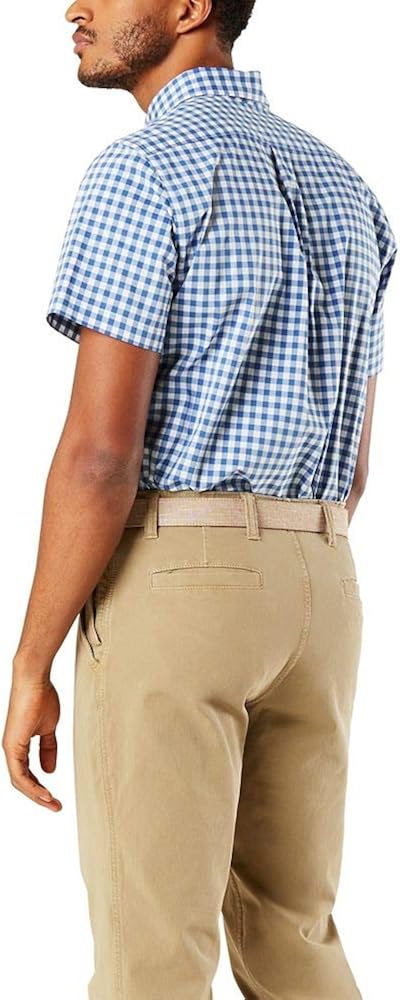 Dockers Men's Short-Sleeve Button-Down Comfort Flex Shirt-Plaid at  Men’s Clothing store