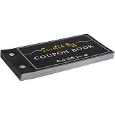 JULEASEL DIY Scratch Off Coupon Book, 30 Blank Coupons for Couples Family | Gold Foil Blank Voucher with Scratch Off Stickers for Boyfriend, Girlfriend, Wife, Husband Kids, Christmas Birthday Gifts