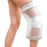 Qinaoco Waterproof Knee Cast Cover for Shower Extra Large, Knee Shower Cover post surgery, Knee Surgery Shower Cover, Knee Wound Covers for Showering, Acl Surgery Recovery Must Haves Plus Size