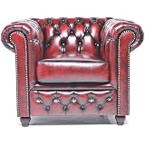 Original Chesterfield Sofa 3 Sitzer Vollständig Handgewaschenes
