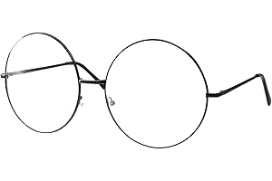 grinderPUNCH XXL Super Oversized Fashion Glasses Round Circle Frame Clear Lens