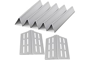 Meyafiny 17.5" Grill Flavorizer Bars 7622 Heat Deflector for Weber Genesis E310 E320 E330 S310 S330 EP310 with Front Control Knob Stainless Steel Grill Parts for Weber Genesis 300 Series 7620 65055