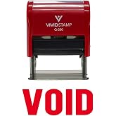 Basic Void Self Inking Rubber Stamp (Red Ink) Medium