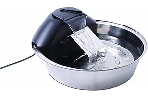 PetSafe Drinkwell Zen Stainless Steel Dog and Cat Water Fountain, Pet Drinking Fountain, 128 oz. Water Capacity