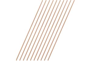 EUOGEUDEL 10 PCS Pure Copper Round Rod 1/8''(3mm) Dia 11.8'' Length Bare Copper Metal Rod Solid Copper Rod Lathe Bar Stock for Metal Crafts, Metal Working Hobbies