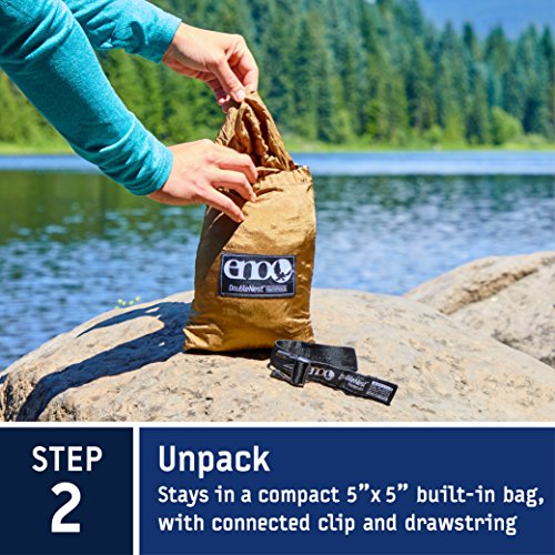 ENO Eagles Nest Outfitters - DoubleNest Hammock, Portable Hammock for Two, Charcoal/Maroon