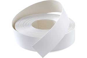 FAKILO PVC Edge Banding 2 inch x 50ft Veneer Edge Banding White with Hot Melt Adhesive Pre - glued Iron on Edging Tape Trim for Cabinet Plywood Repairs and Furniture Restoration