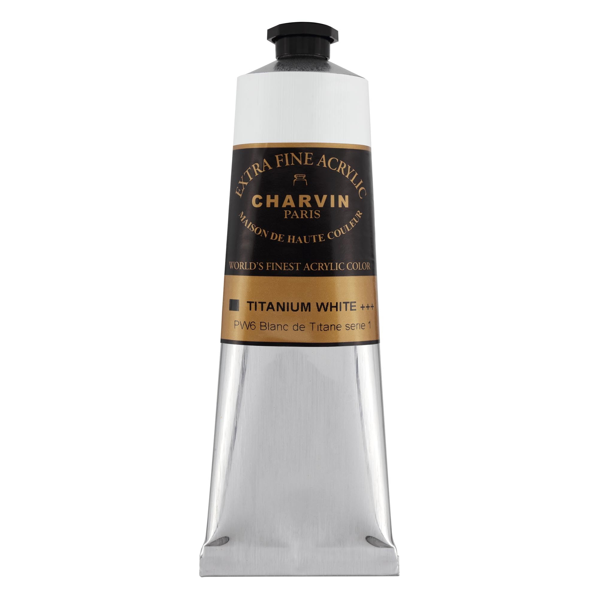 Photo 1 of Charvin Extra Fine Professional Acrylic Paint - Titanium White, 150ml Tube, Triple-Milled, Lightfast Pigments, Open Stock Artist Acrylic Paints in Nature-Inspired Hues