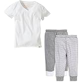 Burt's Bees Baby baby-boys Shirt and Pant Set, Long Sleeve Top & Bottom Outfit Bundle, 100% Organic Cotton