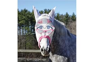 Schneiders Dura-Mesh Designer Fly Horse Masks | Fun Patterns & 70% UV Protection | Durable 1000D Mesh with Ear Coverage & Fleece Comfort