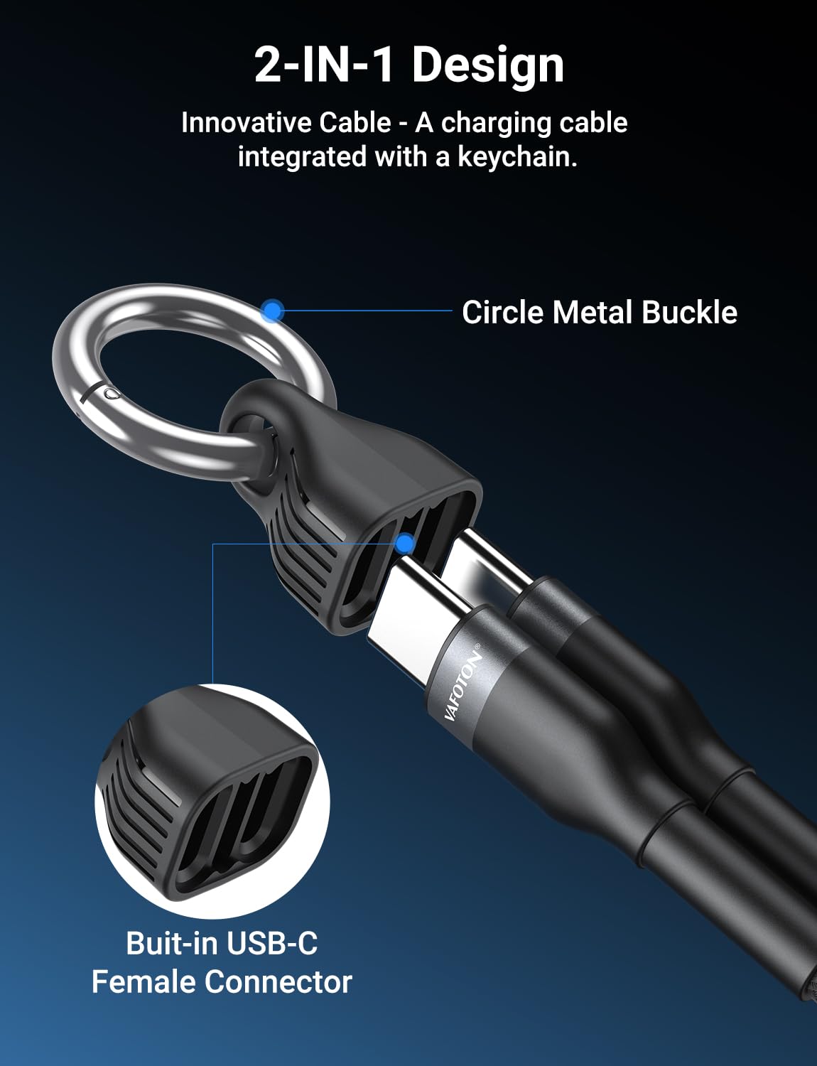 USB C auf USB C Kabel Kurz 60W(2Stück), USB C Ladekabel Kurz 19cm mit Schlüsselanhänger, 3A/20V 60W, PD 3.0 & QC 4.0+, Schnellladekabel USB Typ C, für 1Phone 17/16/15, Samsung S25/S24/S23, Pad, MaBook 5