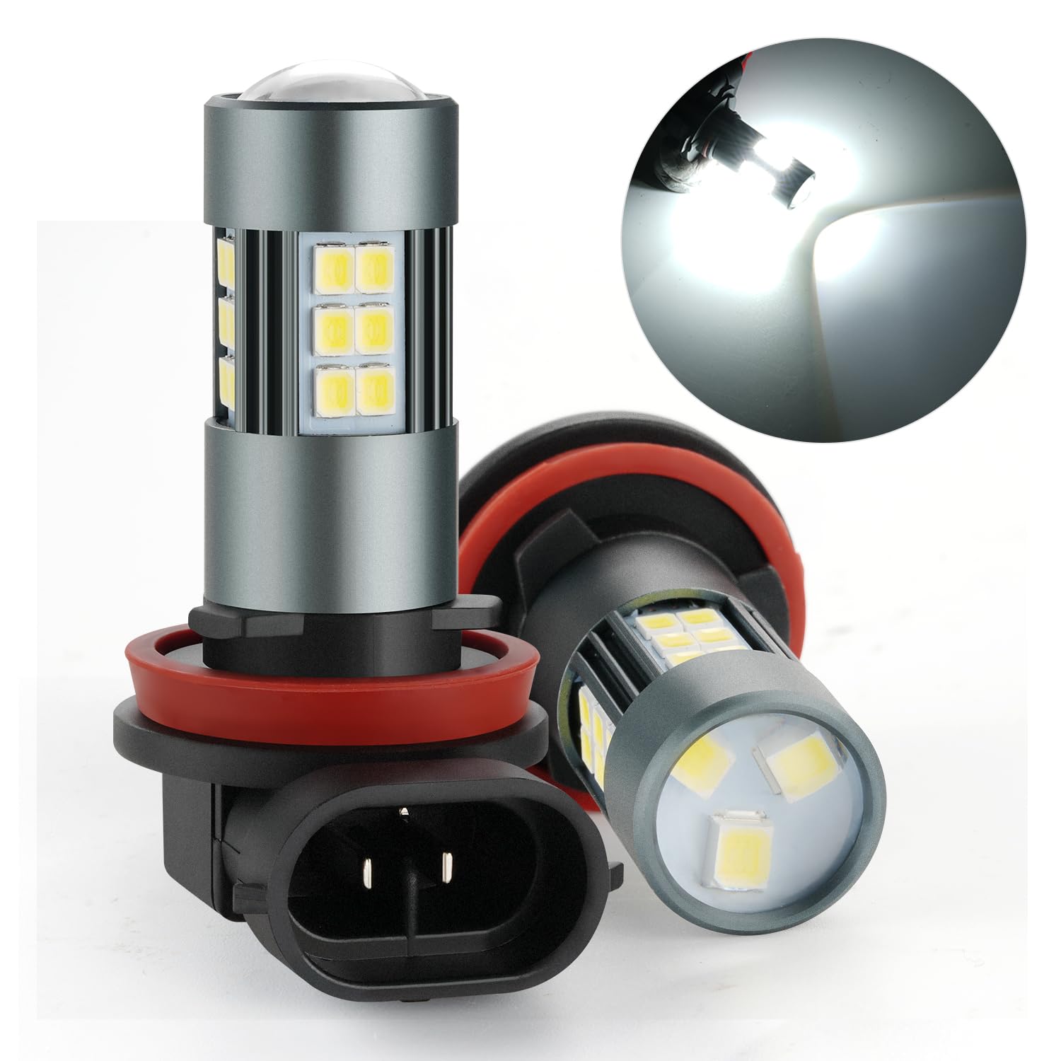 Photo 1 of iFunyLED H11 LED Bulbs, H8 H16 Fog Light 6500K Cool White, Pack of 2