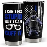 Police Tumbler 20oz Stainless Steel Insulated Coffee Travel Mug Cup Police Officer Gifts for Men Dad Husband on Birthday Christmas Fathers Day