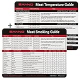 ARCCI Meat Smoking And Temperature Guide With Magnet For Grill Or Refrigerator, With Internal Temperature Chart (2 Pieces BBQ Guide)