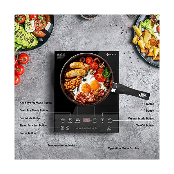 Portable Induction Cooktop, iSiLER 1800W Electric Induction Cooker
