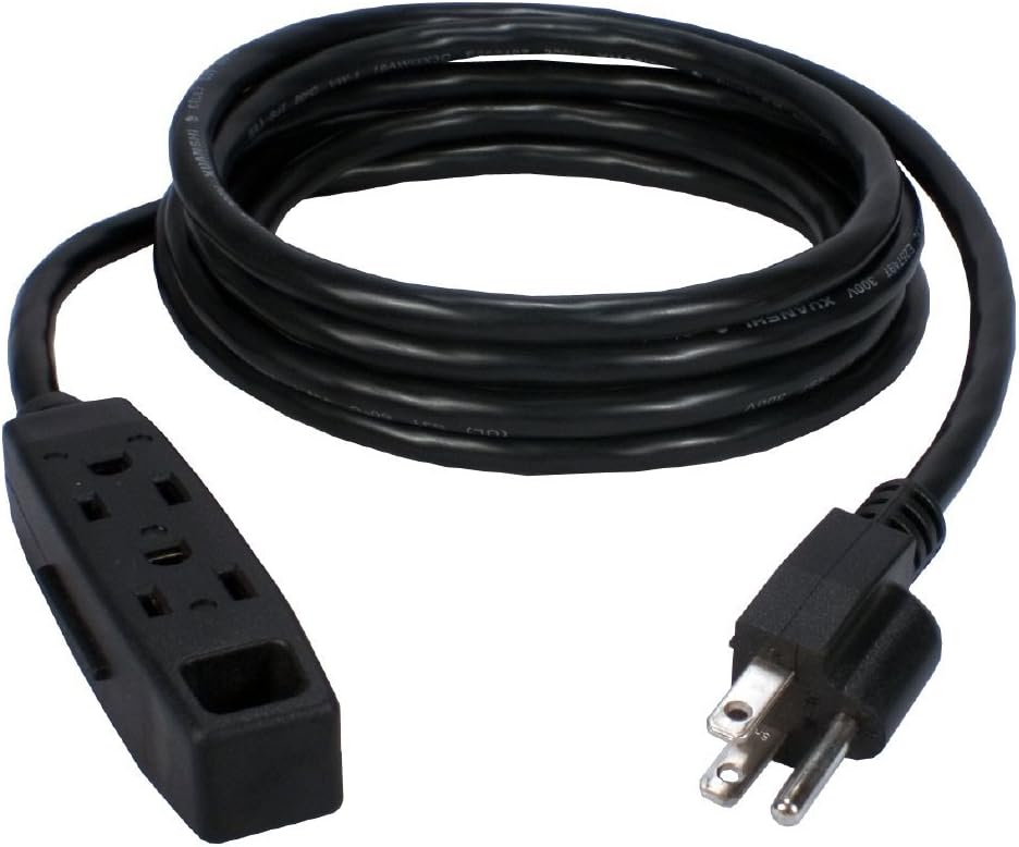 QVSPC3PX-15 3-Outlet, 3-Prong Power Extension Cord