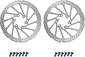 BNVB 160/180/203mm Disc Brake Rotors，2Pcs/set G3 Stainless Steel Rotor Bicycle Disc Brake Rotors with Bolts for Road Bike, Mo