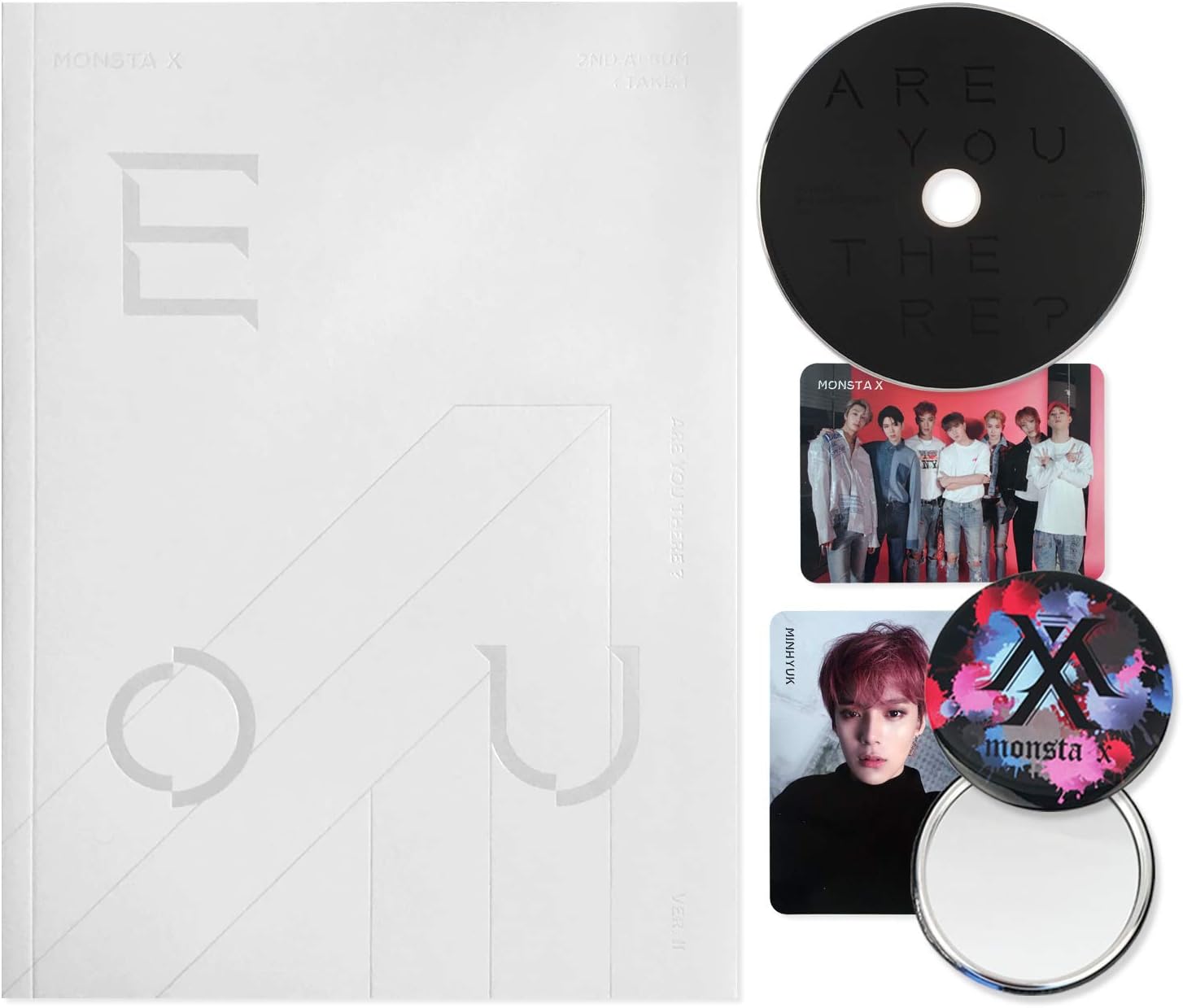 MONSTA X 2nd Album : TAKE.1 - Are You There ? [ II ver. ] CD + Photobook + Photocards + FREE GIFT / K-pop Sealed