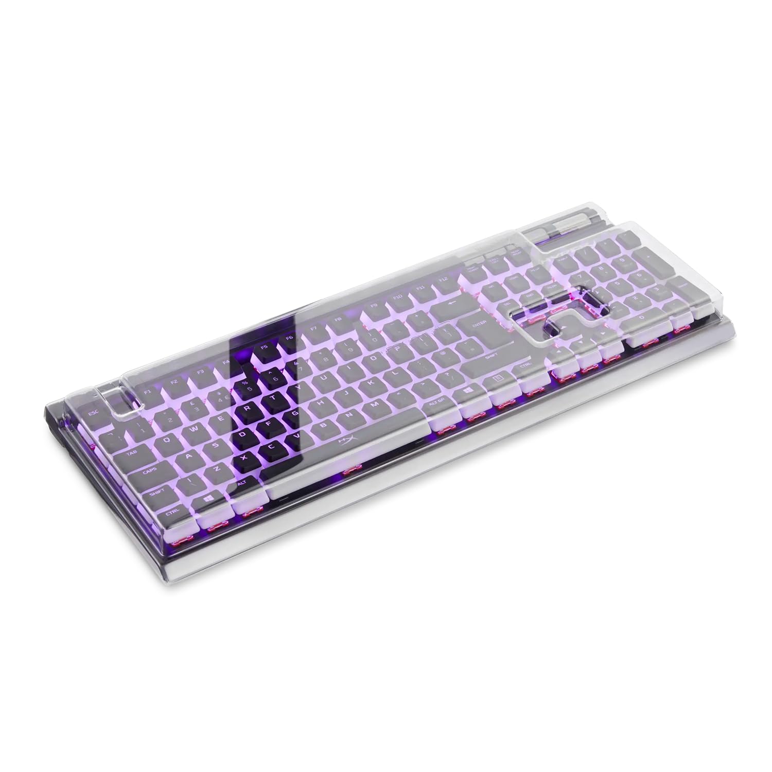 Decksaver cover for Hyper X Alloy Elite 2 keyboard series - Smoked/clear protective lid, made in the UK - the gamers' choice for unbeatable protection