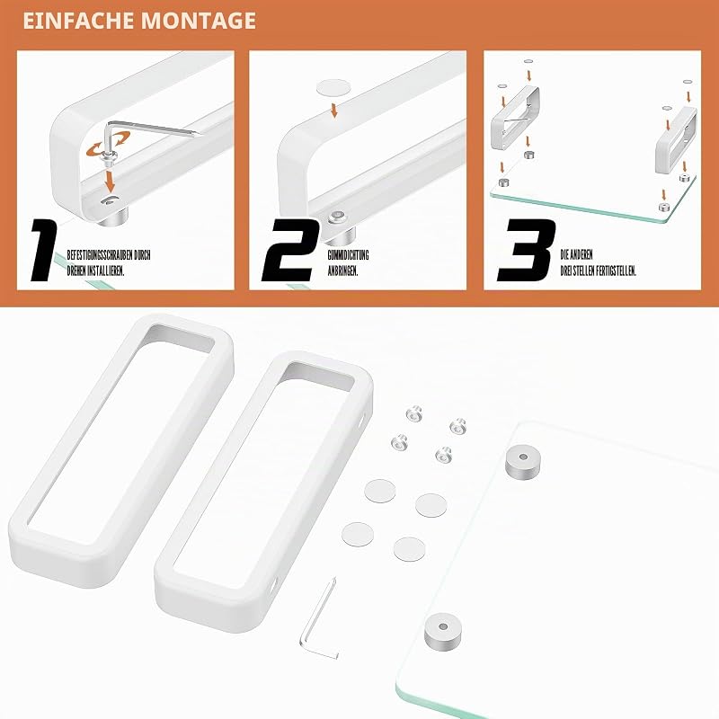 Zwei Monitorständer aus Glas ergonomischer Laptopständer, Bildschirmständer