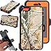 iPhone 6s Case,iPhone 6 Phone Case with Belt Clip&with Screen Protector,Vodico Heavy Duty Defender Camo Silicone Protective Cover+Hard Bumper Shockproof Stand Holster Cases for Men/Women (T Orange)