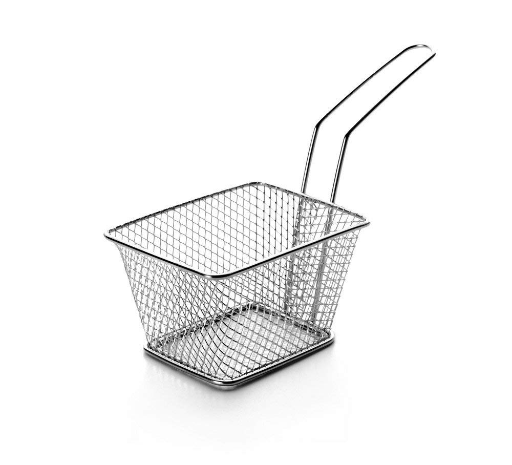 Ibili Mini Frying Basket Square, Silver, 9 x 10.5 cm