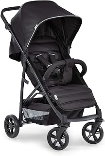 Hauck Rapid 4 Buggy bis 25 kg mit Liegefunktion ab Geburt, klein zusammenklappbar, Einhand-Faltmechanismus, höhenverstellbarer Schiebegriff, caviar black (schwarz)