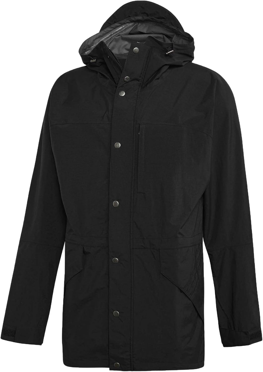 COOFANDY Men's Waterproof Rain Jacket With Hood Windproof Lightweight Outdoor Long Raincoat at  Men’s Clothing store