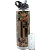 Epic Water Filters Nalgene OG Water Bottle with Filter, USA Made, BPA Free, Removes 99.99% Tap Water Contaminants, Forever Chemicals (Military Support, 48 Ounce)