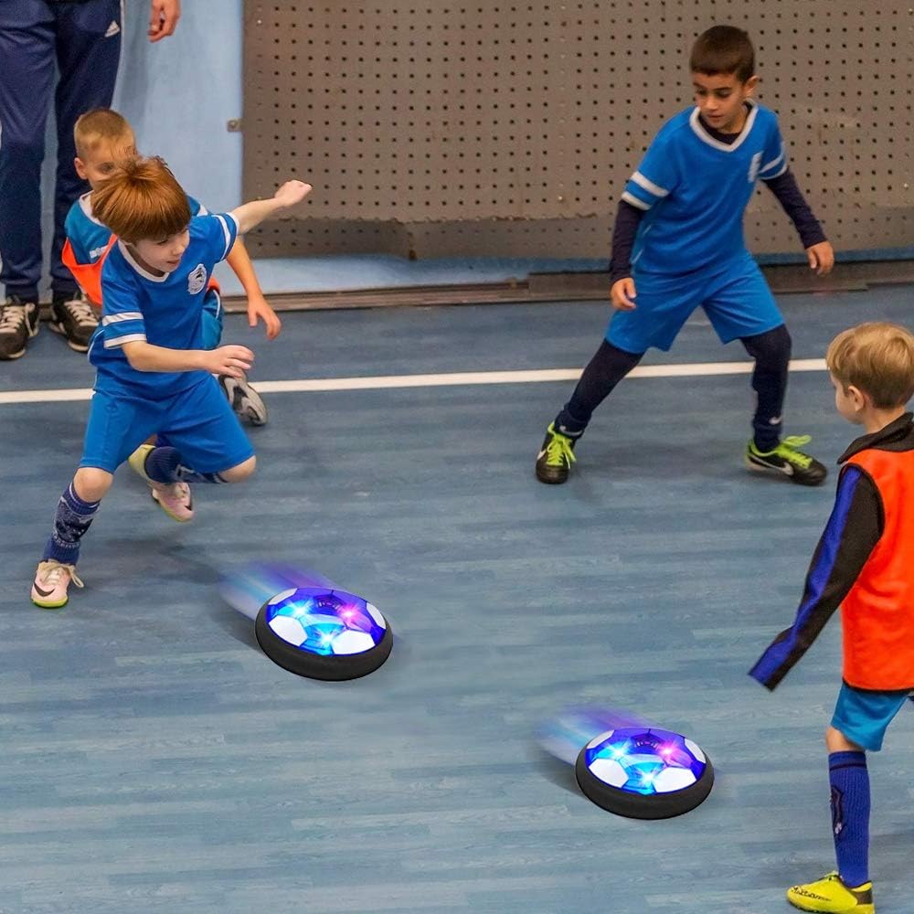 WenToyce Hover Soccer Ball, Kids Toys Air Soccer Rechargeable Indoor Soccer Toys for Boys-Girls-Toddler Floating Football with Light and Foam Bumper: Toys & Games