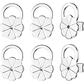6PCS Earring Lifters Backs, Earring Backs for Droopy Ears Adjustable Anti-Sensitive Secure Large Earrings Backing for Heavy Earrings(Silver)