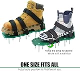 HSLighting Lawn Aerator Shoes with Dual Straps Heavy Duty Spiked Sandals view 3