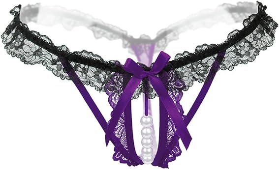 Amazon Co Jp Tバック レディース セクシー 過激 穴あき 大きいサイズ 紐パン パール付き ランジェリー 通気性 透け ボウノット エロ下着 響きにくい 美尻効果 透かし彫り パンティ レース おしゃれ ストレッチ ショーツ 快適 誘惑 女性らしさ Tバックショーツ パープル