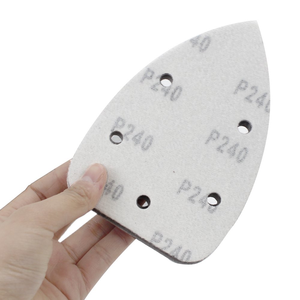 Coceca Mouse Detail Sander Sandpaper Sanding Paper Assorted 40 80 120 180 240 Grits (50pcs Mouse Sandpaper) - - 