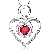 RIVIKO Infinity Heart Symbol Necklace for Women 925 Sterling Silver Love Heart Pendant Valentine's Day Anniversary Birthday Christmas Jewelry Gifts for Women Mom Wife Sister Her Friends