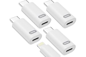 DESOFICON 4 Pack iPhone Charging Adapter,[Apple MFi Certified] USB C Male to Lightning Female Connector Type-C to 8 Pin PD Fast Charging Converter Data Sync for iPhone 17 16 15 Pro Max 15 iPad Car Carplay