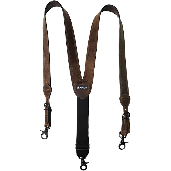 Nocona Leather Suspenders With Shotgun Shell Bullet Conchos