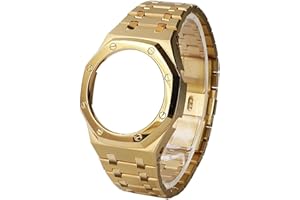 HJHYUL GA-2100 Mod Kit – 316L Stainless Steel Sandblasted Case with Polished Bezel & Solid Metal Strap for Men’s GA-2100, GA-2110, GA-B2100 Watches