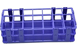 LSVERDE 3 Pcs Plastic Test Tube Rack, 21 Holes with Hole Diameter 30mm, Detachable Lab Test Tube Racks Holder (Blue)