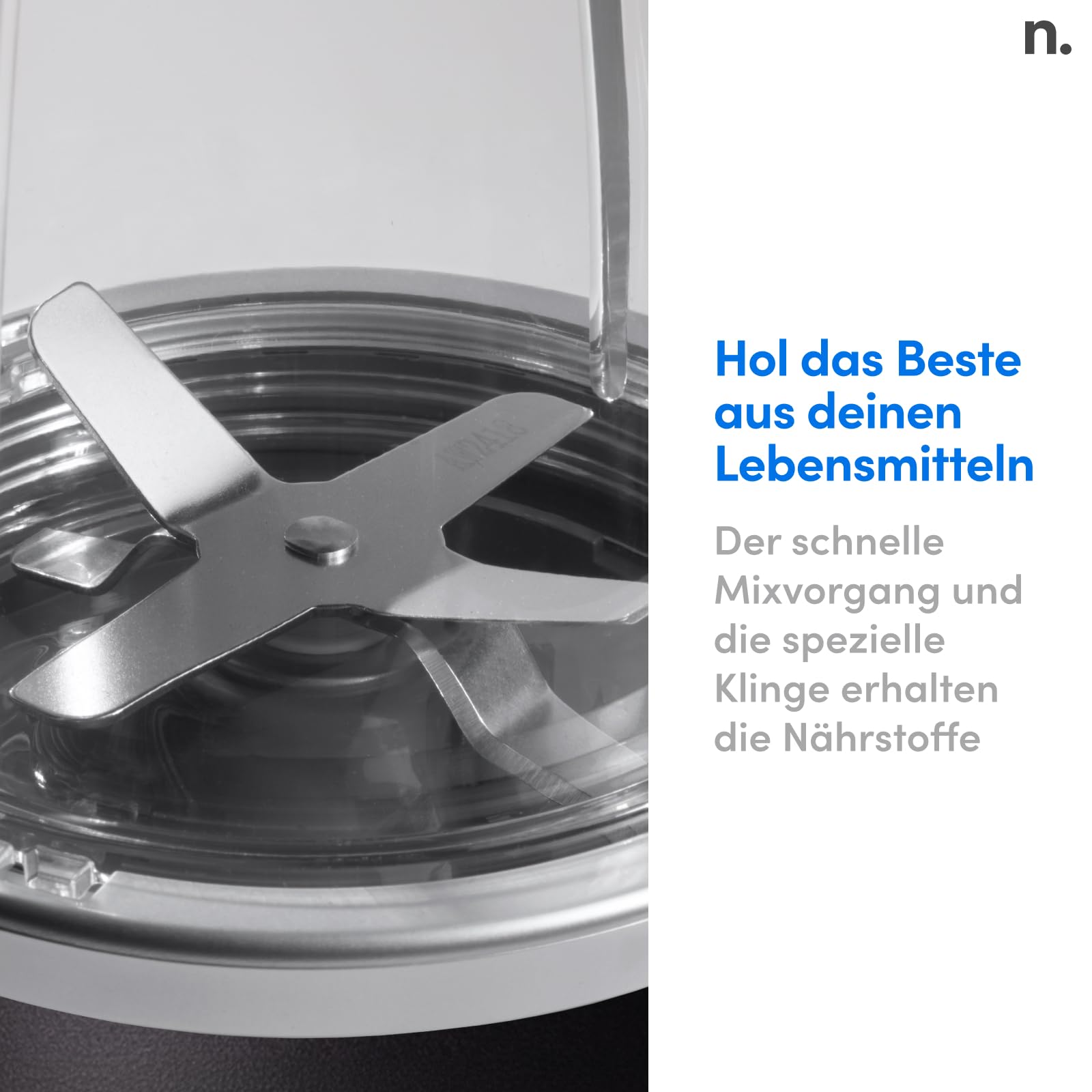 Nutribullet Pro 1200, Elektrischer Mixer, Zerkleinerer, Smoothie Mixer, Multifunktionsmixer, 1200w Leistung, 700ml und 900ml Gläser, schwarz, NB120MB 6