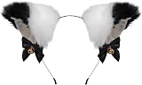Wannsee Anime French Maid Apron Lolita Costume Cat Ears Gloves Socks Set M Black view 4