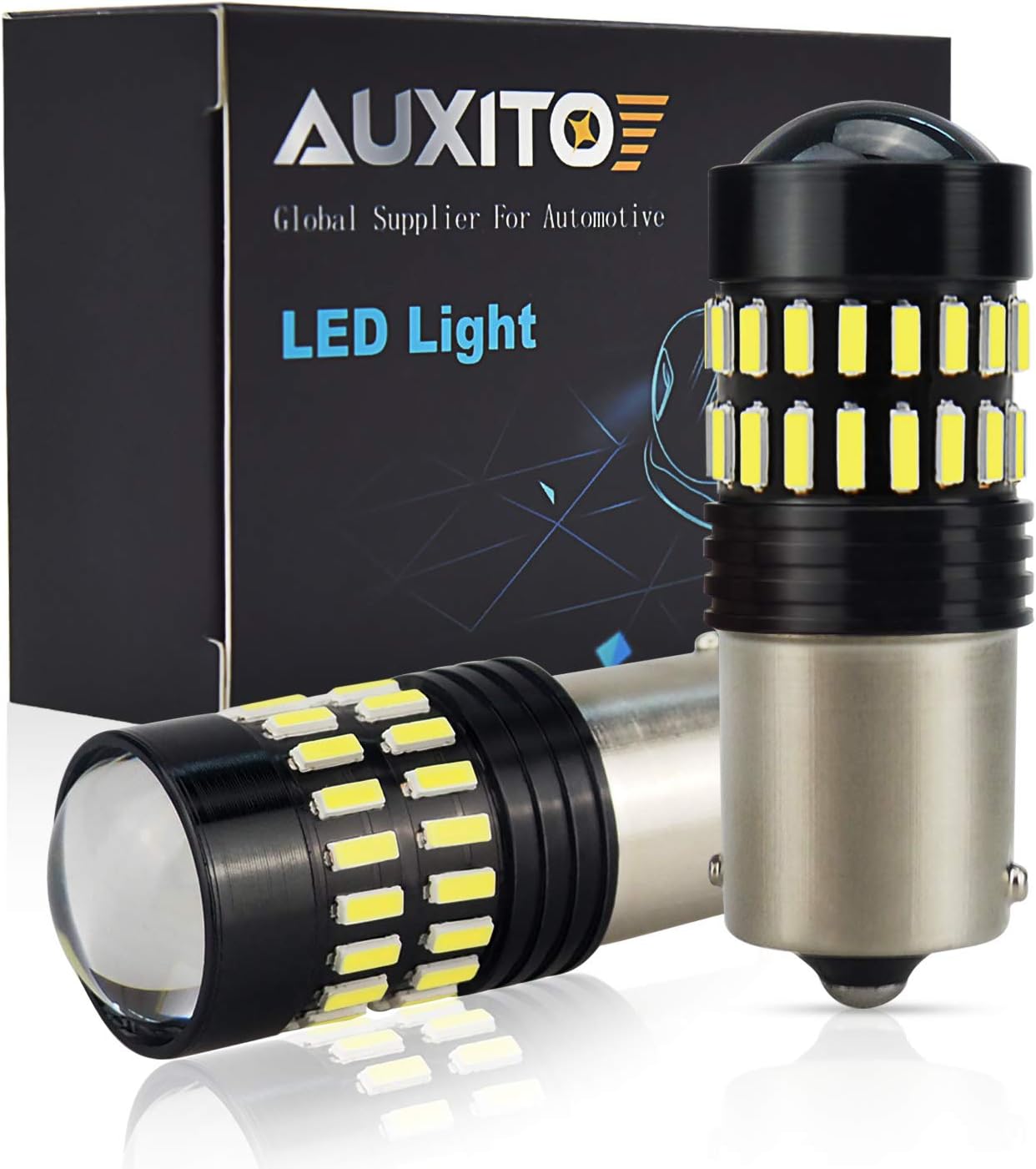 AUXITO 1200 Lumens 1156 LED Bulbs Extremely Bright 48SMD 4014 LED