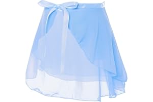 WJPUUS Girl's Ballet Skirts Sheer Chiffon Dance Skirt Wrap Leotard Adjustable Dance Clothes Ballet Skirts for Training